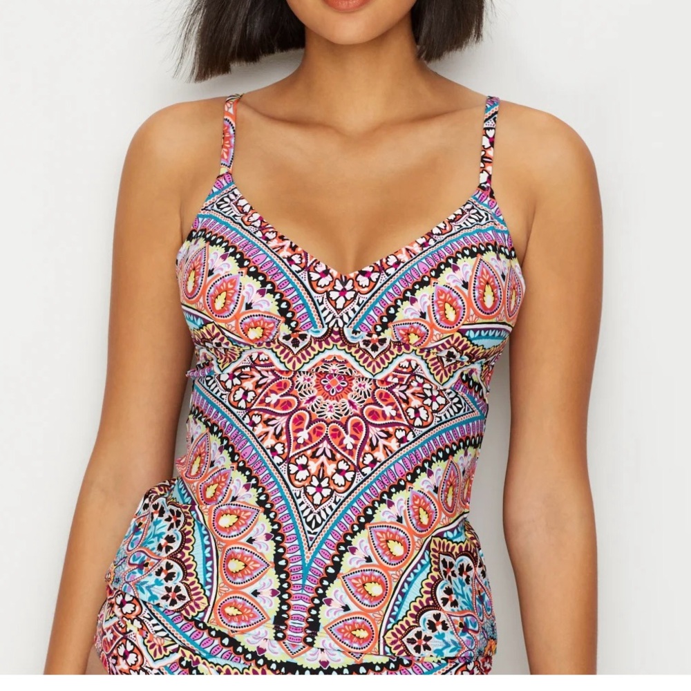 Kenneth Cole Serene Siren Retro Design Bold Pattern Underwire size Medium